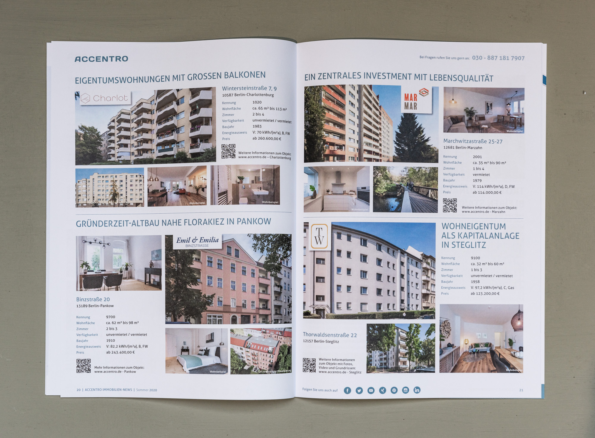 Prospekte, Anzeigen, Immobilienfotografie Berlin, Publikation, Accentro GmbH, Linus Lintner Architekturfotografie