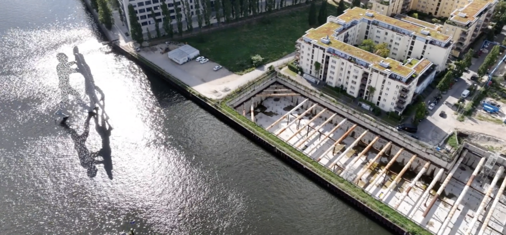 Baugrube an der Spree